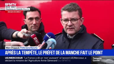 Tempête Goretti: "Un épisode climatique exceptionnel" qui a nécessité "plus de 400 interventions" dans la Manche, détaille le préfet