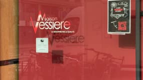 La devanture de la boutique Maison Vessière fermée à Lyon.
