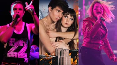 Jakes Shears, leader des Scissor Sisters, Santa, du groupe Hyphen Hyphen, et le duo The Pirouettes