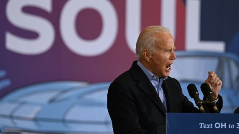 Le candidat démocrate à la présidentielle américaine Joe Biden à Cleveland le 2 novembre 2020