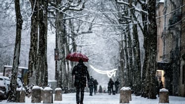 Chutes de neige à Lyon.
