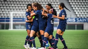 Les joueuses du PSG, à Paris le 4 juin 2021
