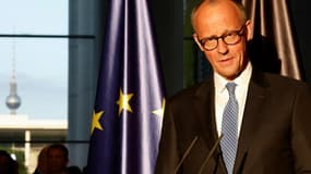Le chancelier allemand nouvellement élu, Friedrich Merz, lors d'une cérémonie de passation de pouvoirs à la Chancellerie à Berlin, le 6 mai 2025