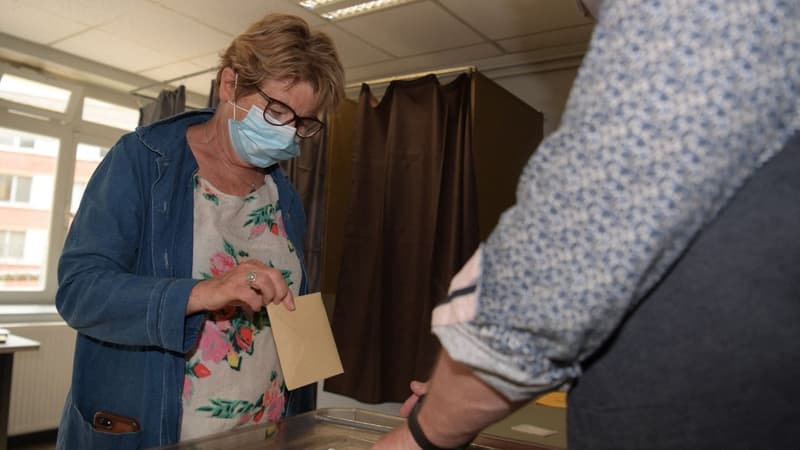 Marie-Guite Dufay au second tour des élections régionales, le 27 juin 2021.