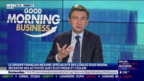 Le PDG de Nexans Christophe Guérin annonce un objectif de 2,5 milliards d'euros d'acquisitions pour "5 - 6 entreprises" afin de développer sa part dans l'électricité