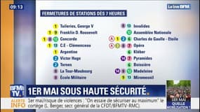 1er-mai à Paris: toutes ces stations de métro sont fermées depuis 7h
