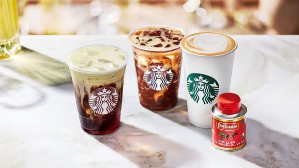 Starbucks lance l'"Oleato", à base de café et huile d'olive. 