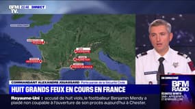 Aveyron, Isère, Maine-et-Loire... Le porte-parole de la Sécurité civile fait le point sur les incendies en cours