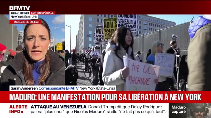 Une manifestation est en cours à New York pour demander la libération de l'ancien président du Venezuela Nicolas Maduro