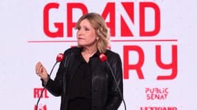 La présidente de l'Assemblée nationale, Yaël Braun-Pivet, sur le plateau du Grand jury de RTL, Public Sénat et du Figaro, dimanche 18 janvier 2026.