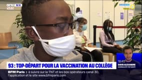 Seine-Saint-Denis: les collégiens commencent à se faire vacciner