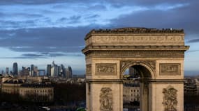 L'Arc de Triomphe, à Paris, le 11 janvier 2023