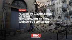 Deux immeubles s’effondrent dans le centre de Bordeaux, trois personnes blessées