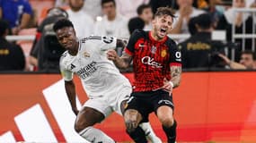 Supercoupe d'Espagne - Majorque-Real Madrid  - Vinicius et Pablo Maffeo, le 9 janvier 2025