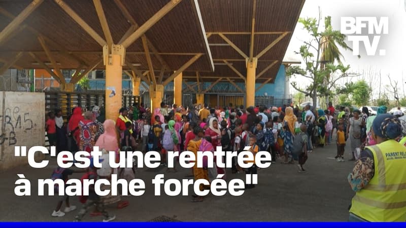 Les élèves mahorais font leur rentrée scolaire après le passage du cyclone Chido et de la tempête Dikeledi