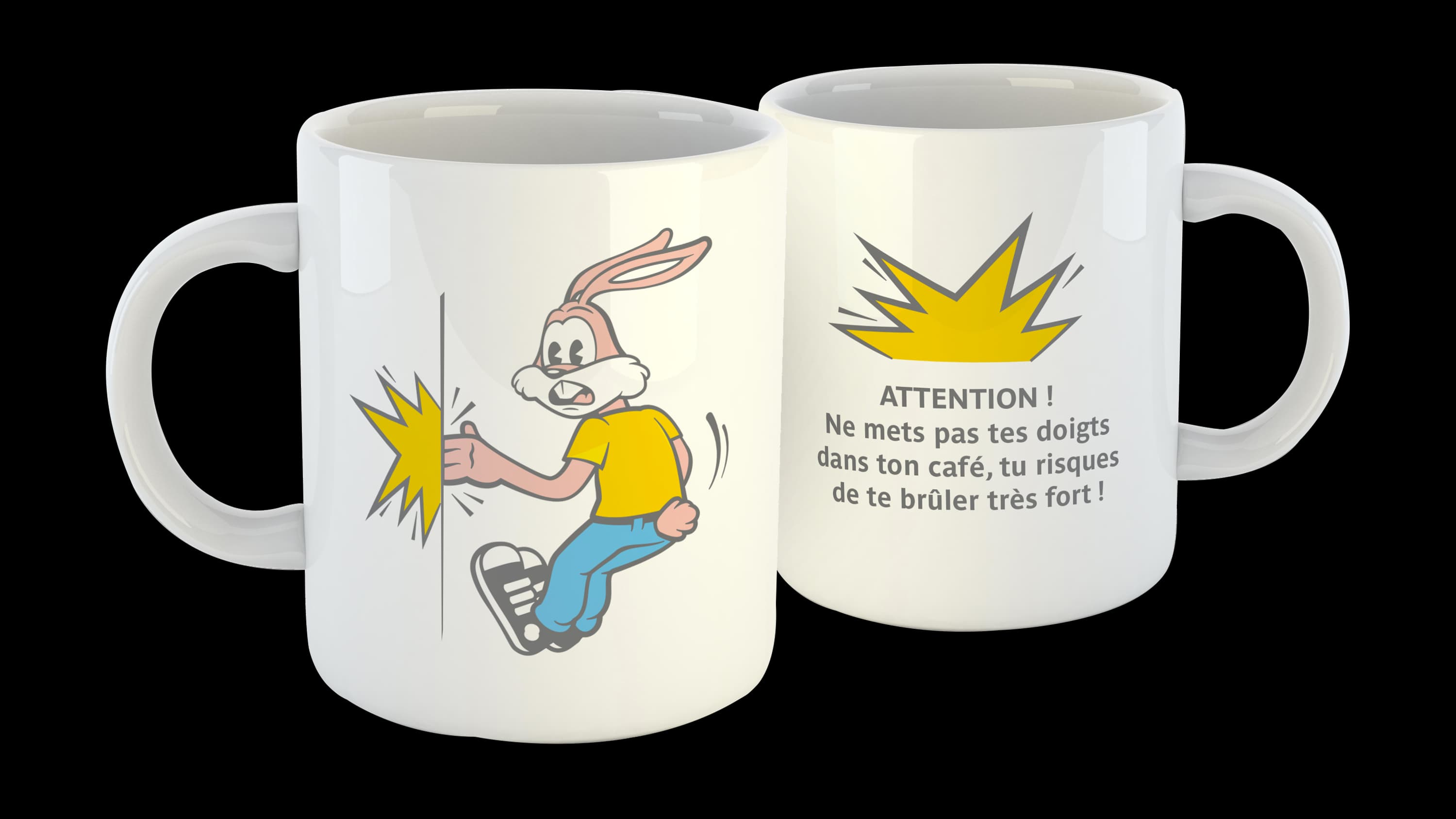 Serge le lapin sur un mug Serge le lapin sur un mug