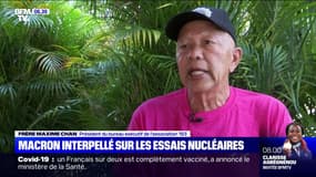 "Il y a un problème ici": un militant antinucléaire interpelle Emmanuel Macron en Polynésie