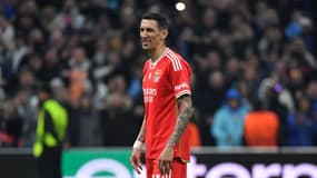 Angel Di Maria face à l'OM en quarts de finale retour de la Ligue Europa, le 18 avril 2024.