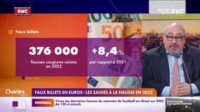 Les faux billets de banque saisies sont plus nombreux en 2022 qu'en 2021