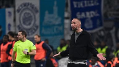L'entraîneur du Havre Didier Digard au Vélodrome, 18 octobre 2025