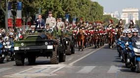 Emmanuel Macron sur son Amcat le 14 juillet 2018