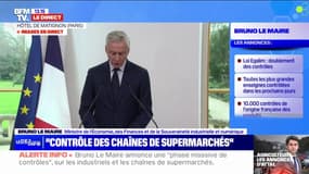"Je ne laisserai passer aucune tentative de contournement de la loi française par des centrales d'achats installées hors de France" assure Bruno Le Maire