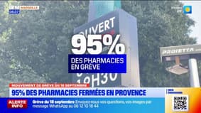 Mouvement de grève du 18 septembre. 95% des pharmacies fermées en Provence