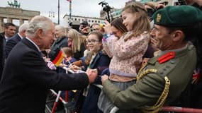 Le roi Charles à son arrivée à Berlin le 29 mars 2023.