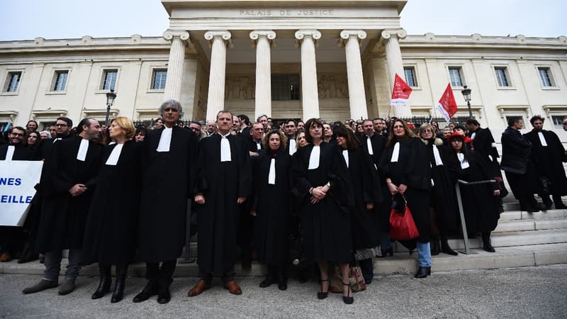 Au mois de février, des avocats marseillais se sont rassemblés pour réclamer "une justice de qualité".