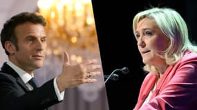 Emmanuel Macron et Marine Le Pen - montage photos AFP