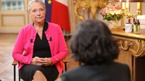 Élisabeth Borne lors d'une interview sur BFMTV le 26 juillet 2023