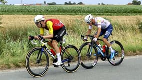 Benjamin Thomas et Mattéo Vercher lors de la 1ere étape du Tour de France le 5 juillet 2025 à Lille