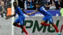 Ousmane Dembélé, ici avec Kylian Mbappé, a passé son temps à déstabiliser la défense de l'Angleterre, avant d'offrir le but de la victoire aux Bleus (3-2).