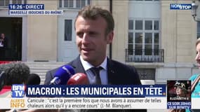 Emmanuel Macron assure que la canicule "a été prévue et anticipée"