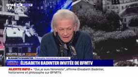 Élisabeth Badinter: dénonce "une extrême gauche qui suscite, provoque et assume des propos qui sont antisémites"