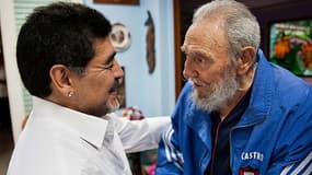 Diego Maradona et Fidel Castro en 2013