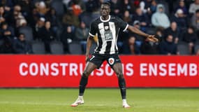 Ibrahima Niane avec le SCO Angers, à Angers le 2 mars 2025