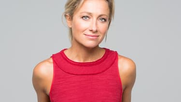 Anne Sophie Lapix, le 4 septembre 2017, avant son premier JT sur France 2