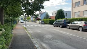 La rue de Riedisheim où une femme de 33 ans a été renversée par son ex-compagnon le 17 mai 2024.