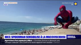 Nice: Spiderman sensibilise à la mucoviscidose 