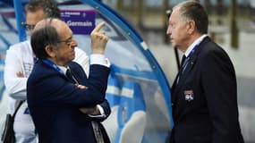 Noël Le Graët et Jean-Michel Aulas, à Strasbourg le 31 mai 2018