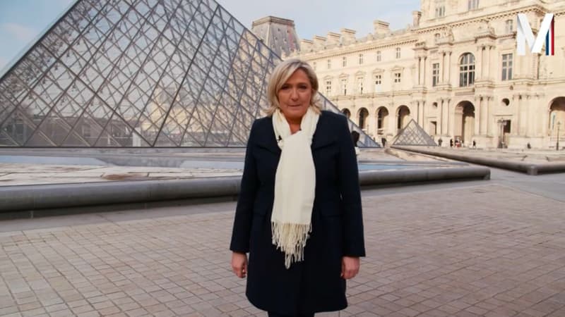 Marine Le Pen, dans une vidéo de campagne dévoilée samedi 15 janvier 2022