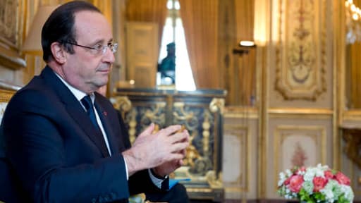 François Hollande dans son bureau à l'Elysée, le 22 janvier.