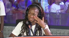 Cyréna Samba-Mayela dans le studio RMC pour les JO de Paris, le 11/08/2024