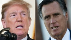 Donald Trump et Mitt Romney (montage)