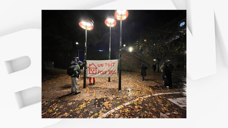 Lyon: un rassemblement place Carnot contre l'évacuation d'un campement de sans-abri à la veille du début du marché de Noël