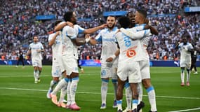 La joie des Marseillais sur l'ouverture du score en amical au Vélodrome