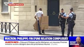 Les cartons arrivent à Matignon après la démission d'Édouard Philippe