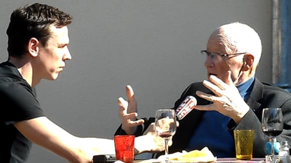 Marcel Albert, à droite, est interviewé par Hugo Perrier. Marcel Albert, à droite, est interviewé par Hugo Perrier.