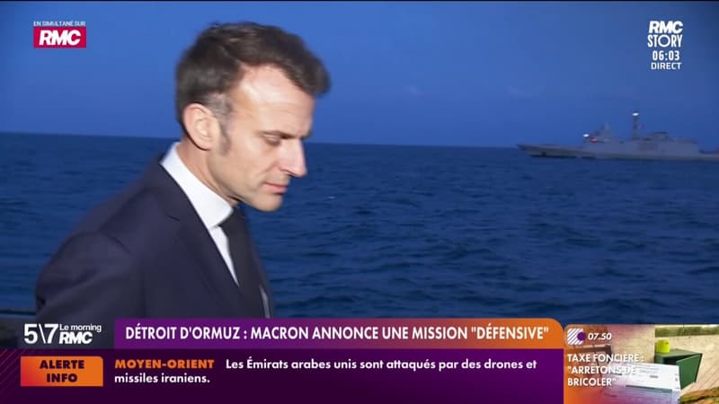 Détroit d'Ormuz : E. Macron annonce une mission "défensive"